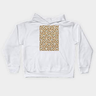 Orange Maze Pattern Kids Hoodie